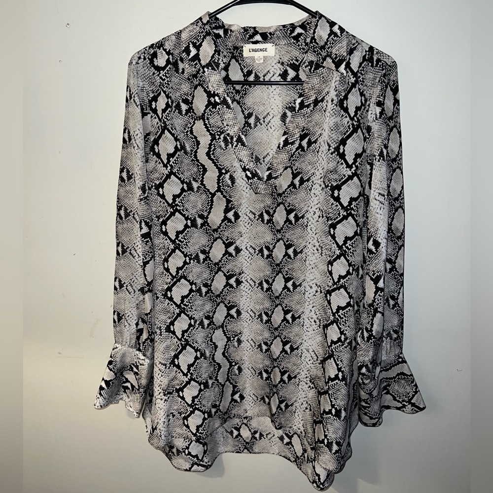 Animal Print Silk Shirt